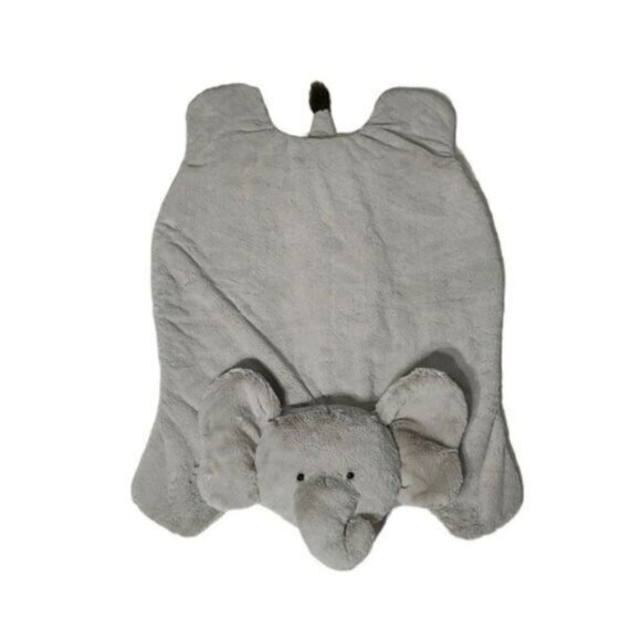 Pottery Barn Kids Gray Elephant Plush Blanket Lovey Security Blanket - Picture 1 of 7